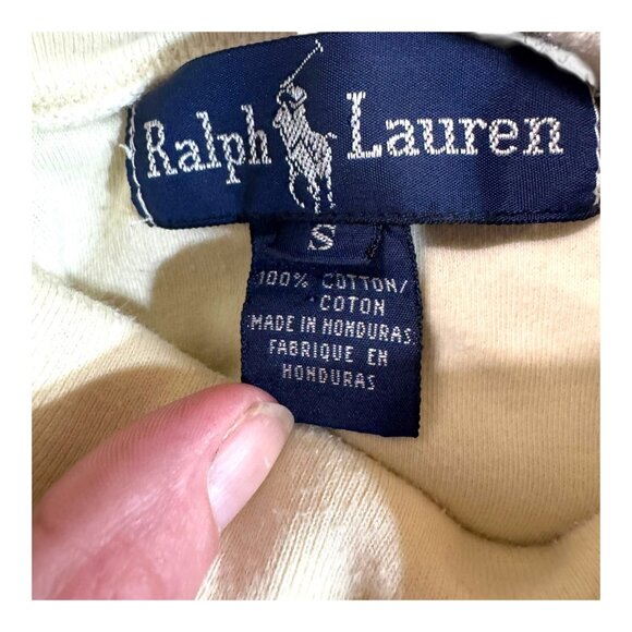 Ralph Lauren Soft Cotton Turtleneck Sweater Cream Ivory Vintage Solid Design S - Picture 4 of 5